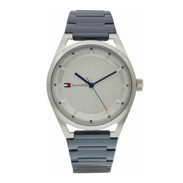 TOMMY HILFIGER Collin grey dial & blue bracelet