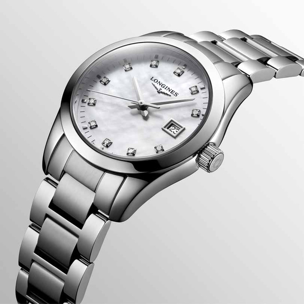 LONGINES Conquest Classic Mother-of-pearl & Diamonds