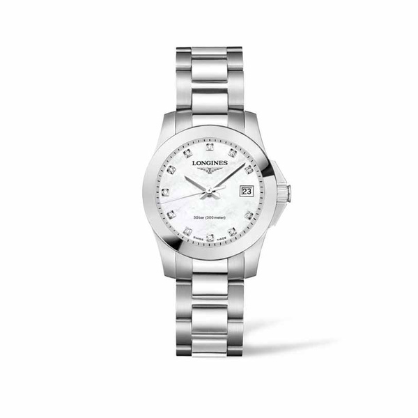 LONGINES Conquest Mother-of-pearl & Diamonds 29.5mm