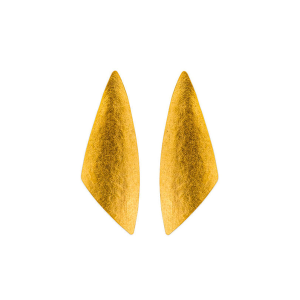 Σκουλαρίκια φύλλα Κ14 χρυσά