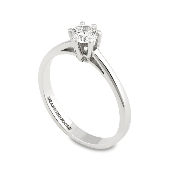 Μονόπετρο δαχτυλίδι Κ18 λευκόχρυσο DIAMONDJOOLS με διαμάντι 0.44ct , VS1 , G από το IGI