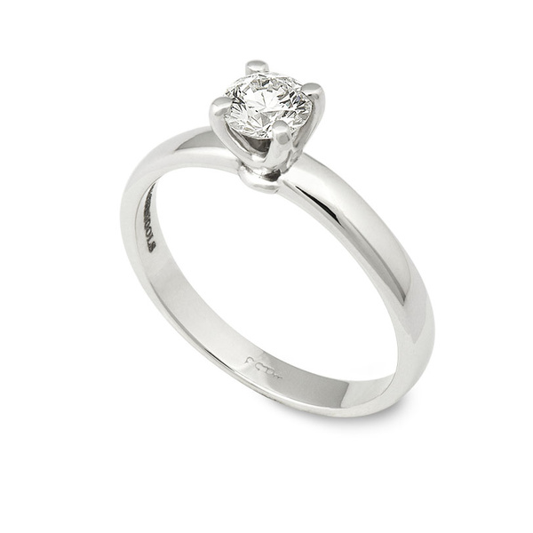 Μονόπετρο δαχτυλίδι Κ18 λευκόχρυσο DIAMONDJOOLS με διαμάντι 0.60ct , VS2 , D από το GIA