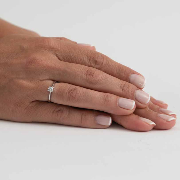 Μονόπετρο δαχτυλίδι Κ18 λευκόχρυσο DIAMONDJOOLS με διαμάντι 0.30ct , VVS1 , G από το GIA