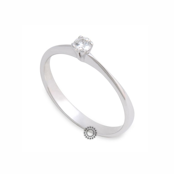 Μονόπετρο δαχτυλίδι Κ18 λευκόχρυσο με διαμάντι 0.25ct , VVS2 , F