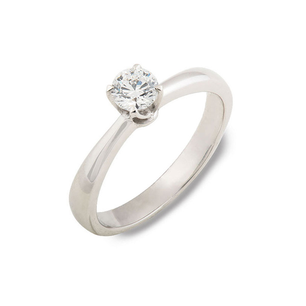 Μονόπετρο δαχτυλίδι Κ18 λευκόχρυσο DIAMONDJOOLS με διαμάντι 0.39ct , VS2 , E από το GIA