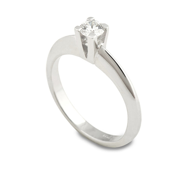 Μονόπετρο δαχτυλίδι Κ18 λευκόχρυσο με διαμάντι 0.29ct , VS , G από το IGL