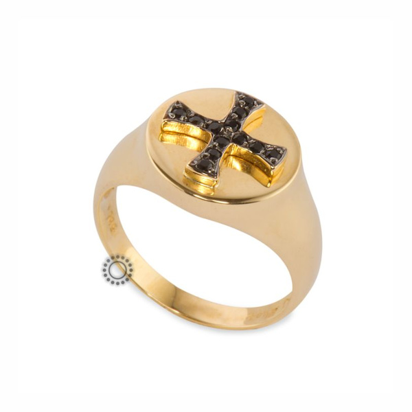 Δαχτυλίδι σεβαλιέ Κ14 χρυσό