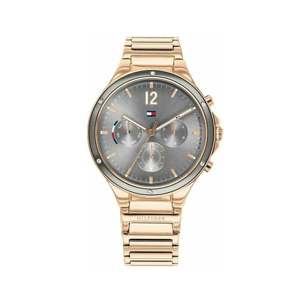 TOMMY HILFIGER Eve grey dial & rose bracelet