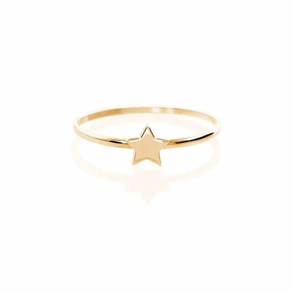 Δαχτυλίδι αστέρι Κ9 χρυσό