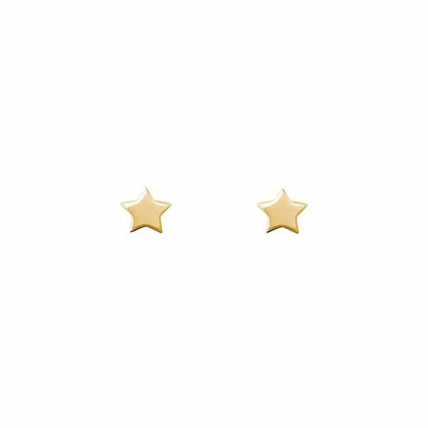 Σκουλαρίκια αστέρι Κ9 χρυσά