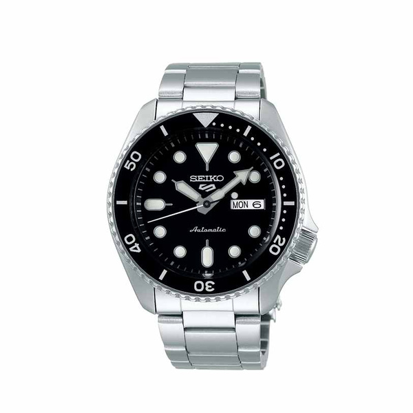 SEIKO 5 Automatic Black Dial Steel Bracelet