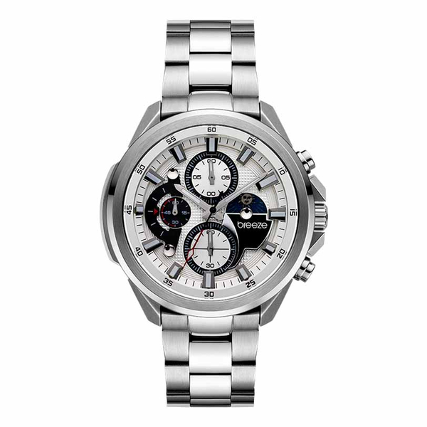 BREEZE Omnius White Dial Silver Bracelet