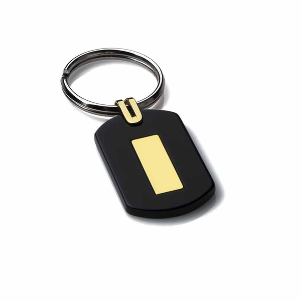 Κλειδοθήκη ταυτότητα Κ14 χρυσό με μαύρο κεραμικό