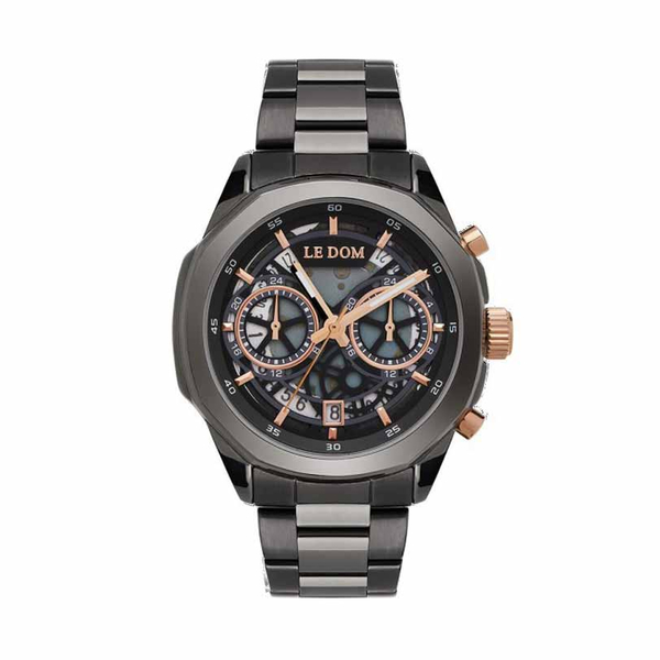 LE DOM Skeleton black steel bracelet LD.1095-10