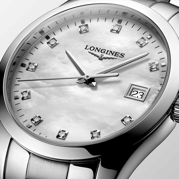 LONGINES Conquest Classic Mother-of-pearl & Diamonds