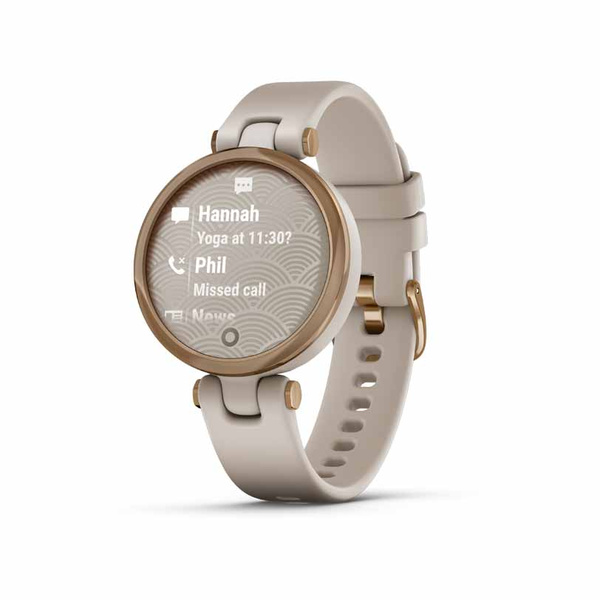 GARMIN Lily Sport Rose Gold & Light Sand Silicone