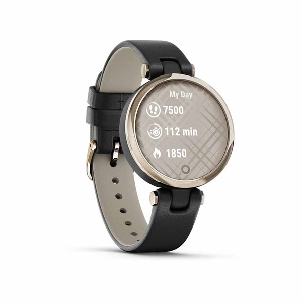 GARMIN Lily Classic Cream Gold & Black Leather