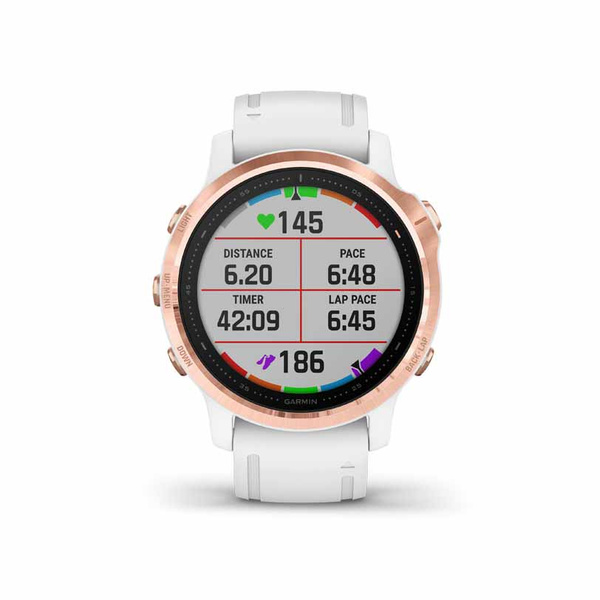 GARMIN Fenix 6S Pro Rose Gold with White Band