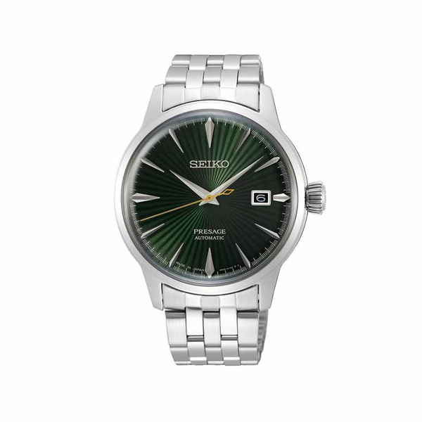 SEIKO Presage Automatic Date Green Dial Steel Bracelet