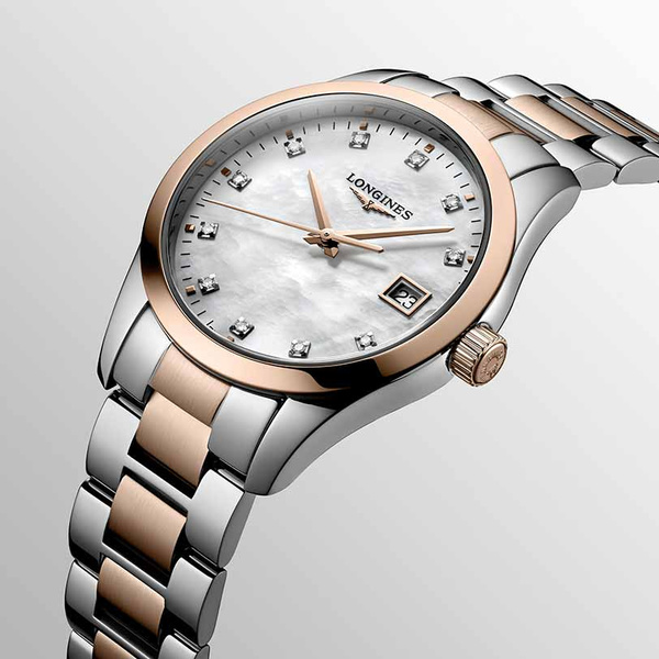 LONGINES Conquest Classic Mother-of-pearl & Diamonds