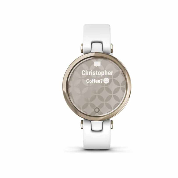 GARMIN Lily Sport Cream Gold & White Silicone
