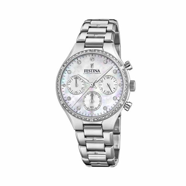 FESTINA chronograph white dial & bracelet