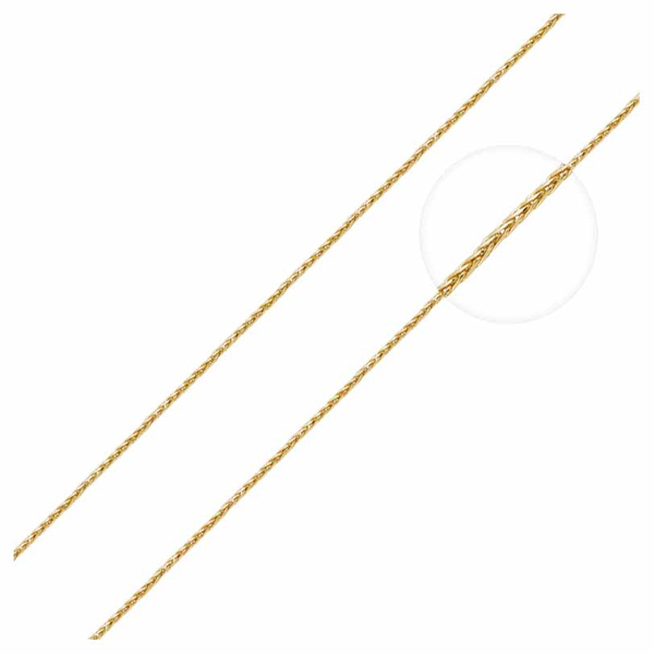 Αλυσίδα λαιμού «Σπίγγα στρογγυλή 1» Κ14 χρυσή (45 cm)