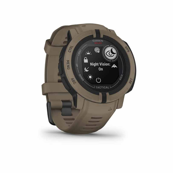 GARMIN Instict 2 Solar Tactical Coyote Tan with Brown Band