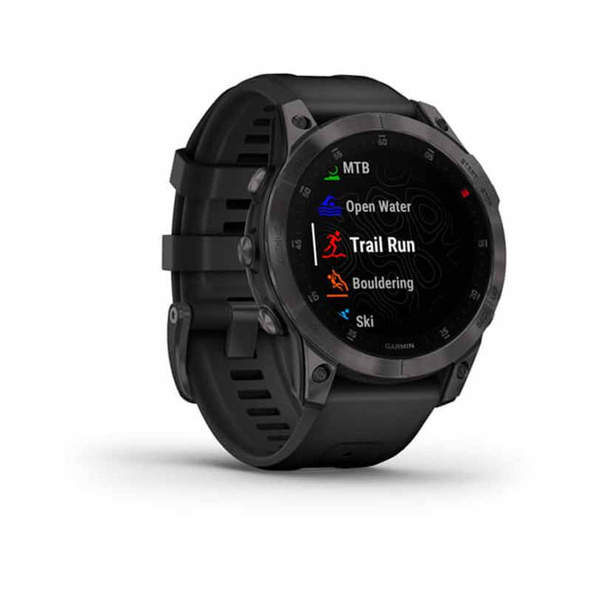 GARMIN Epix Sapphire Titanium Carbon Gray DLC with Black Band