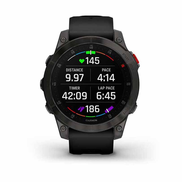 GARMIN Epix Sapphire Titanium Carbon Gray DLC with Black Band