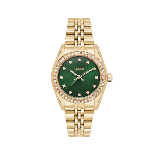 LE DOM Glance green dial yellow bracelet LD.1492-1