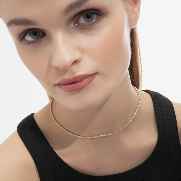 Κολιέ από ασήμι 925 με πέτρες Swarovski