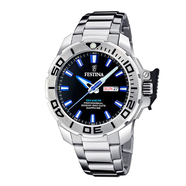 FESTINA Men's Black Stainless Steel Watch Bracelet