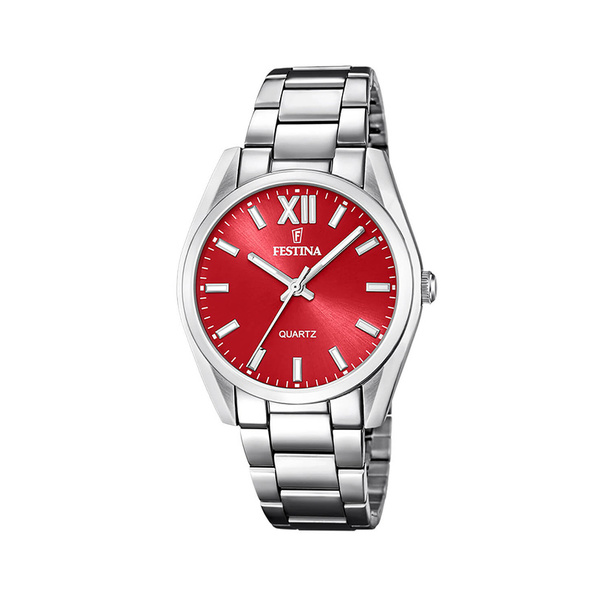 FESTINA WOMEN'S RED STAINLESS STEEL WATCH BRACELET