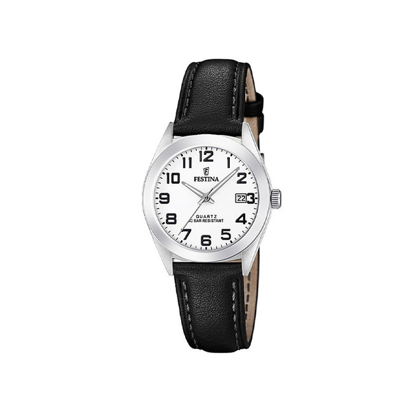 FESTINA WOMEN'S WHITE CLASSICS LEATHER WATCH