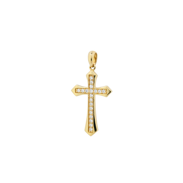 Σταυρός Κ18 χρυσός με διαμάντια