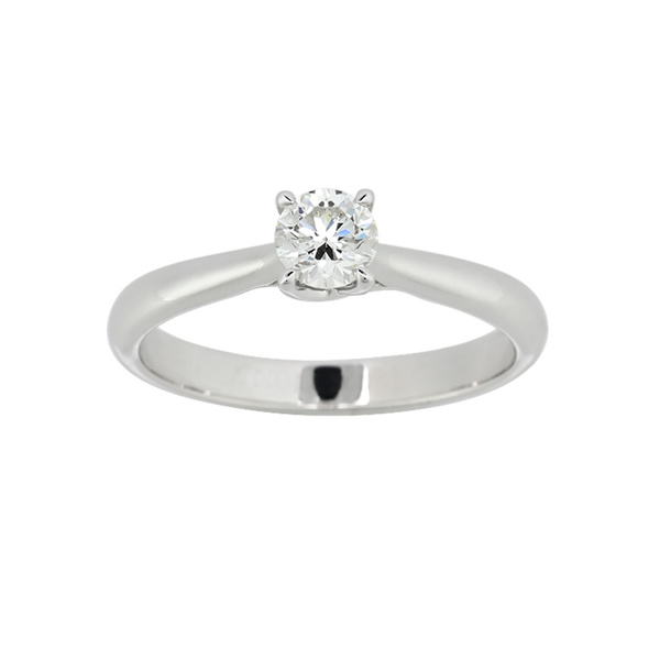 Μονόπετρο δαχτυλίδι Κ18 λευκόχρυσο με διαμάντι 0.40ct , VS2 , G από το GIA