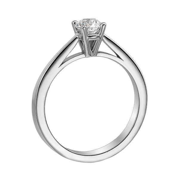 Μονόπετρο δαχτυλίδι Κ18 λευκόχρυσο με διαμάντι 0.50ct , VS2 , F από το IGI