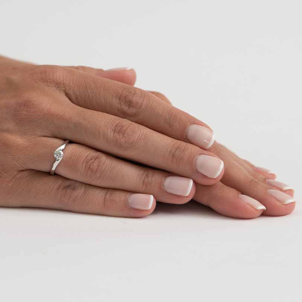 Μονόπετρο δαχτυλίδι Κ18 λευκόχρυσο DIAMONDJOOLS με διαμάντι 0.30ct , VS2 , D από το IGI