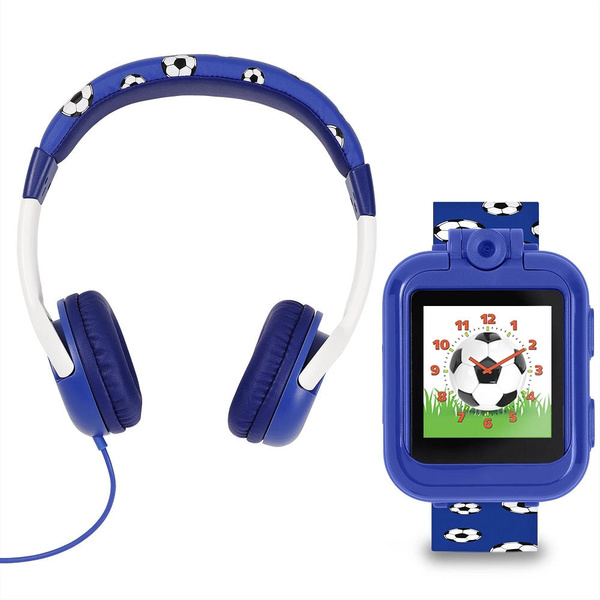Tikkers Interactive Watch Football Blue & Headphone Set