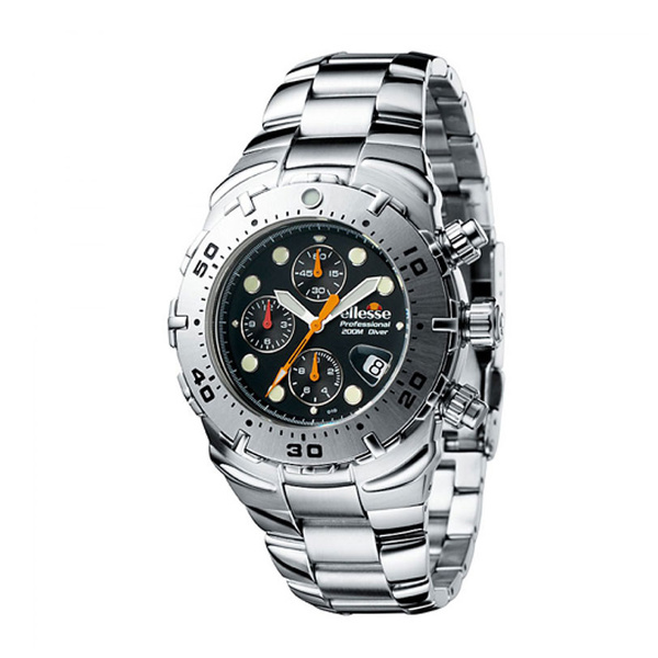 ELLESSE Chronograph black dial steel bracelet