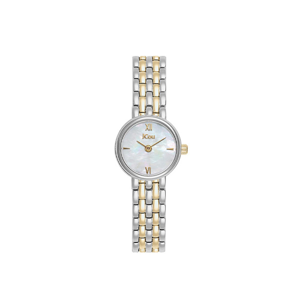 JCOU Lamelle mother-of-pearl dial two-tone steel bracelet