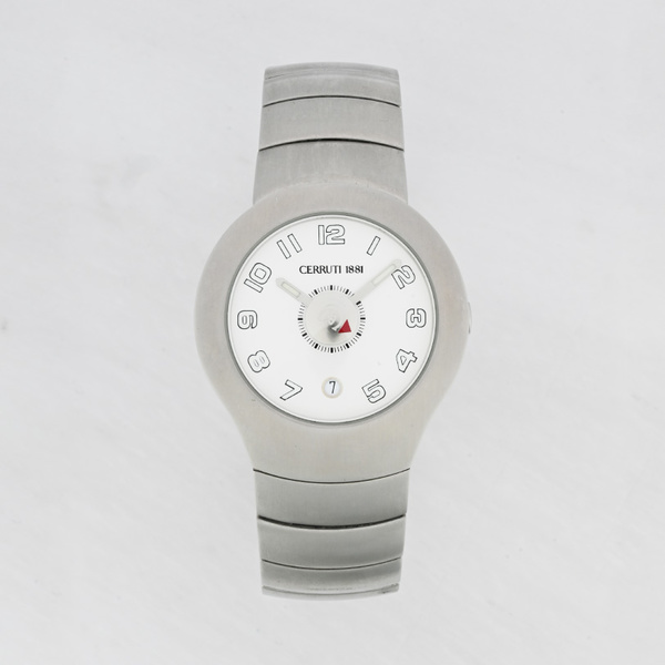 CERRUTI white dial steel bracelet