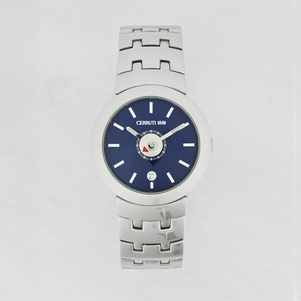 CERRUTI blue dial steel bracelet