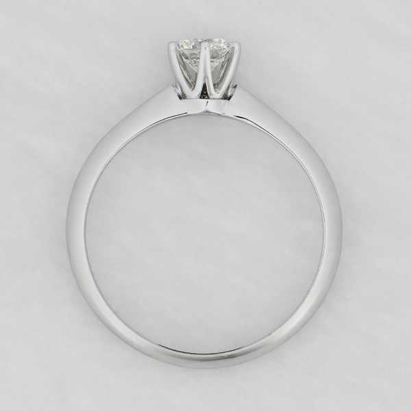 Μονόπετρο δαχτυλίδι Κ18 λευκόχρυσο με διαμάντι 0.40ct , VS2 , F από το GIA