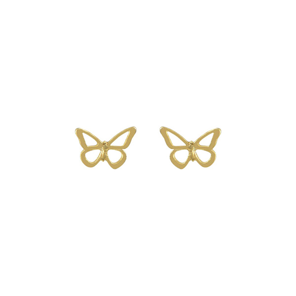 Σκουλαρίκια πεταλούδα Κ9 χρυσά