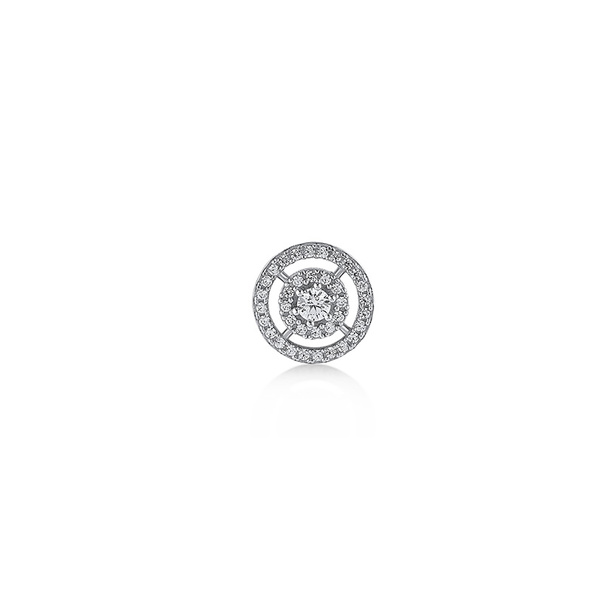 Μονό σκουλαρίκι από ασήμι 925 με ζιργκόν