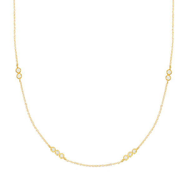 Κολιέ Κ14 χρυσό με διαμάντια