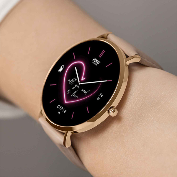 HENRY LONDON Smartwatch Rose & Nude Leather