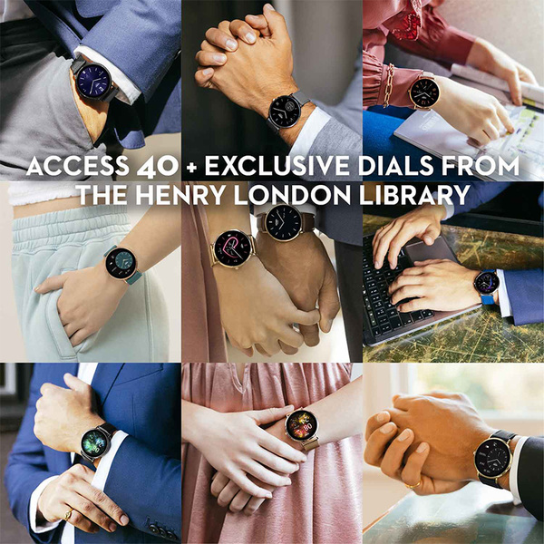HENRY LONDON Smartwatch Gold & Black Leather